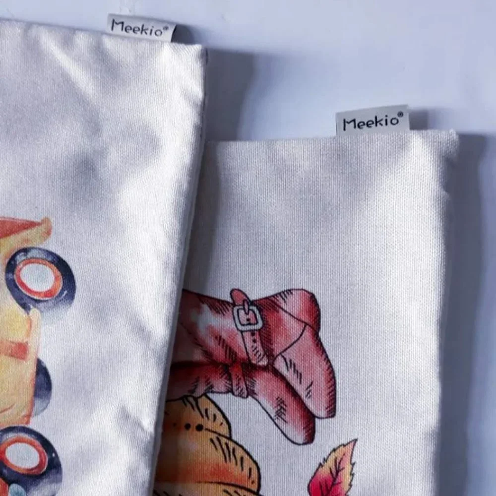 2 Meekio Fall Thanksgiving Farmhouse Throw Pillow Covers 17.5x17.5